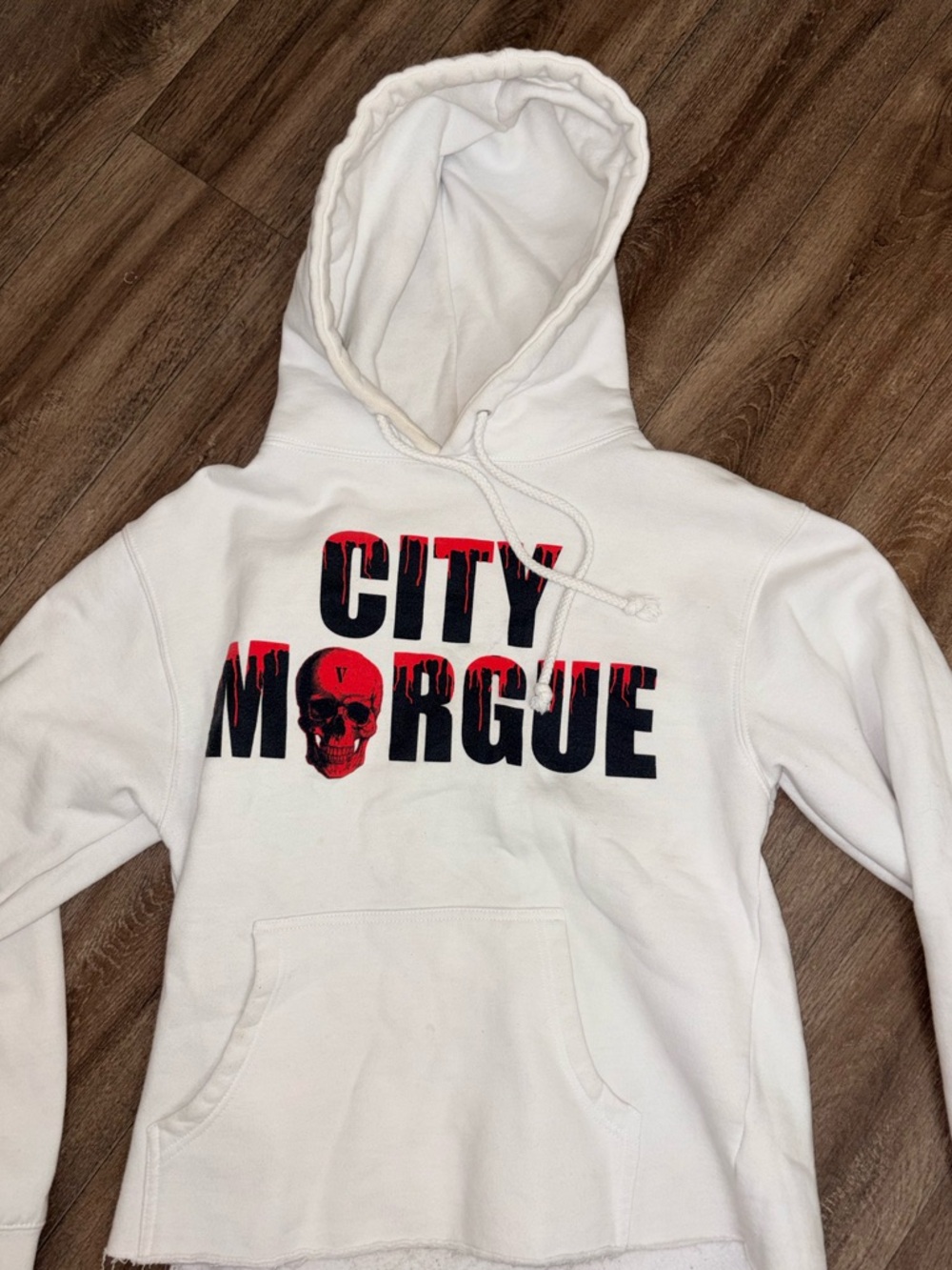 City Morgue Vlone white mens hoodie